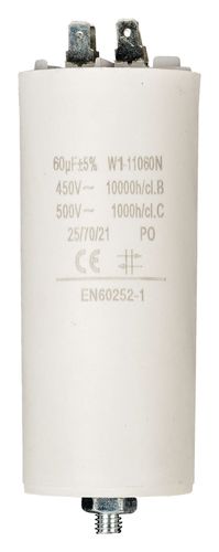 Capacitor 60.0uf / 450 v + Aarde W1-11060N 5412810231980