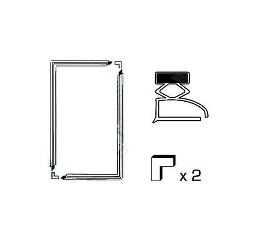 Šaldytuvo durų tarpinė 1300x700mm universali, tvirtinama varžtais W5-01001/A 8014025019321