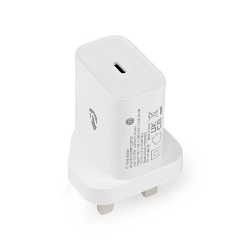 Wall Charger | 20 W | PD3.0 20W | 1.67 / 2.22 / 3.0 A | Number of outputs: 1 | USB-C™ | Automatic Voltage Selection | White WCPD20W102WTUK 5412810408467