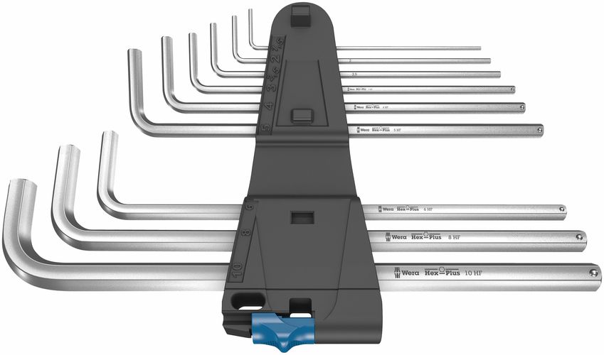 950/9 L Hex-Plus HF 1 L-key set, metric, chrome-plated, with holding function, 9 pieces WER/022130 4013288207227