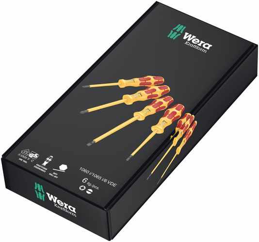 Atsuktuvų rinkinys elektrikams VDE 1000V 1060i/1065i 6 vnt. 051576 Wera WER/051576 4013288222374