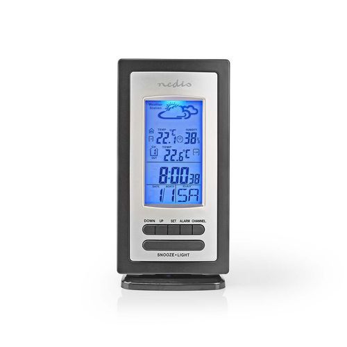 Weather Station | Indoor & Outdoor | Including wireless weather sensor | Weather forecast | Time display | LCD Display | Alarm clock function WEST201GY 5412810305650