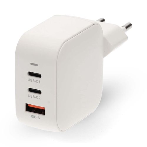 Wall Charger | 70 W | GaN | PD3.0 | Quick charge feature | 1.5 / 2.25 / 2.5 / 3.0 / 3.5 A | Number of outputs: 3 | USB-A / 2x USB-C™ | Automatic Voltage Selection | White WGCHA70WWT 5412810470235