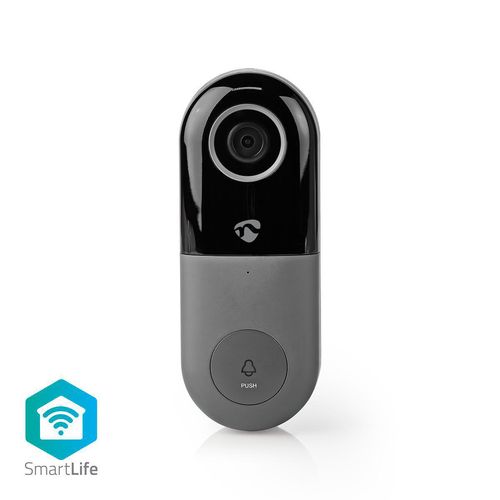 SmartLife Video Doorbell | Wi-Fi | Transformer | Full HD 1080p | Cloud Storage (optional) / microSD (not included) | IP54 | With motion sensor | Night vision | Black / Grey WIFICDP10GY 5412810311323