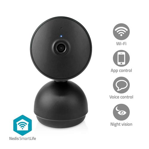 SmartLife Indoor Camera | Wi-Fi | Full HD 1080p | Pan tilt | Cloud Storage (optional) / microSD (not included) / Onvif | With motion sensor | Night vision | Black WIFICI22CBK 5412810414093