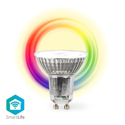 SmartLife LED Spot | Wi-Fi | GU10 | 345 lm | 5 W | RGB / Warm to Cool White | 2700 - 6500 K | Energy class: G | Android™ / IOS | PAR16 | 1 pcs WIFILRC10GU10 5412810335343