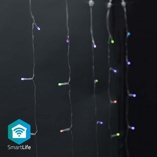 SmartLife Christmas Lights | Curtain | Wi-Fi | RGB | 180 LED's | 3 m | Android™ / IOS WIFILXC01C180 5412810404414