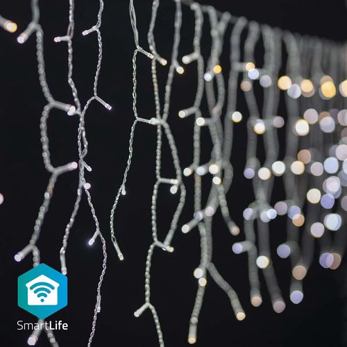 SmartLife Christmas Lights | Icicle | Wi-Fi | Warm to Cool White | 400 LED's | 8.00 m | Android™ / IOS WIFILXC04W400 5412810404445