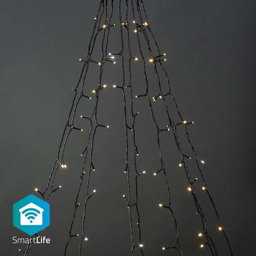 SmartLife Christmas Lights | Tree | Wi-Fi | Warm to Cool White | 200 LED's | 20.0 m | 10 x 2 m | Android™ / IOS WIFILXT02W200 5412810404346