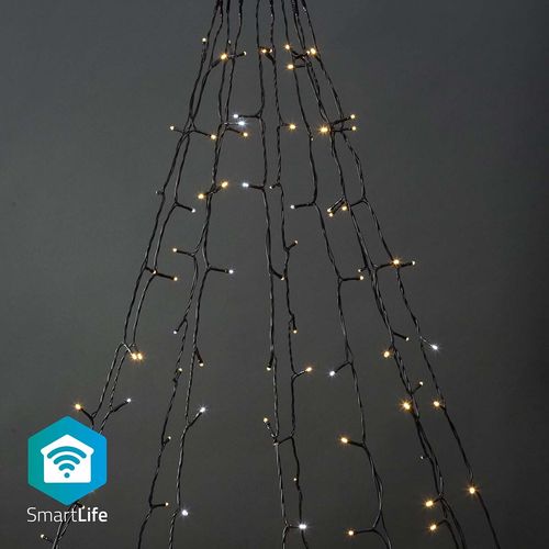 SmartLife Christmas Lights | Tree | Wi-Fi | Warm to Cool White | 200 LED's | 20.0 m | 10 x 2 m | Android™ / IOS WIFILXT02W200 5412810404346