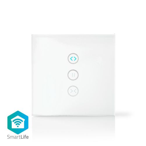 SmartLife Wall Switch | Wi-Fi | Curtain / Shutter / Sunshade | Wall Mount | 300 W | Android™ / IOS | Glass | White WIFIWC10WT 5412810272839