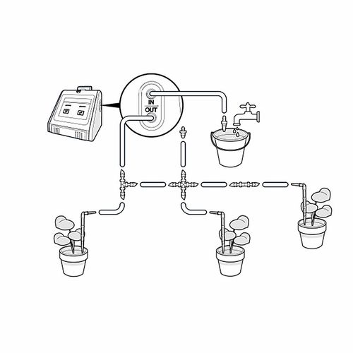 Smart water pump 5V DC micro-USB or 4xAA batteries, 0.3bar., tubes Ø1/4", IPX3, Wi-Fi controllable, Nedis Smart Life WIFIWP10GY 5412810334384