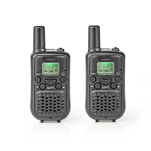 Walkie-Talkie Set | 2 Handsets | Up to 5 km | Frequency channels: 8 | PTT / VOX | up to 2.5 Hours | Black WLTK0500BK 5412810309719