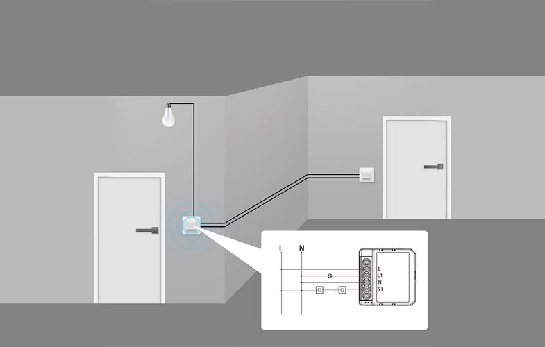 Išmanusis Wi-Fi jungiklis 4 kanalų, veikia su įprastu jungikliu, 230V 4 x 2.5A, TUYA / Smart Life WSM16-W4 6976037360155