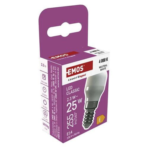 LED lemputė šaldytuvui E14 2.3W (25W) 255lm neutraliai balta Z6923 8592920150221