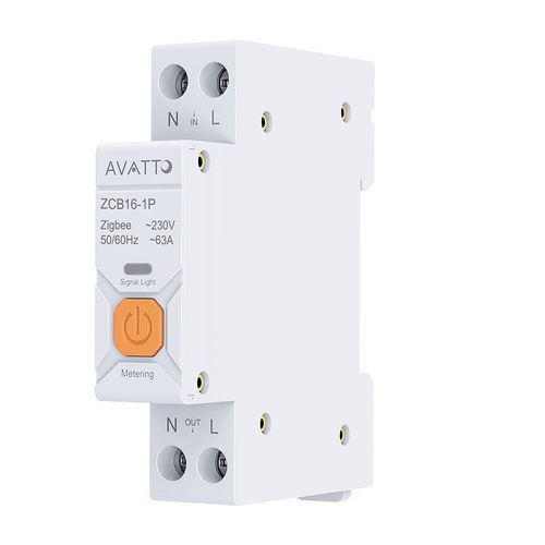 Išmani relė DIN bėgeliui 230Vac, 16A, ZigBee TUYA, su energijos matavimo funkcija ZWCB16-WM 6976037362906