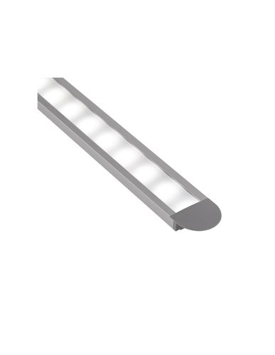 Profilis aliuminis anoduotas LED juostoms, su matiniu dangteliu, įleidžiamas, kampinis, ZENOLINE, 2m ZENOLINE-OP-2M-S 5908293400161