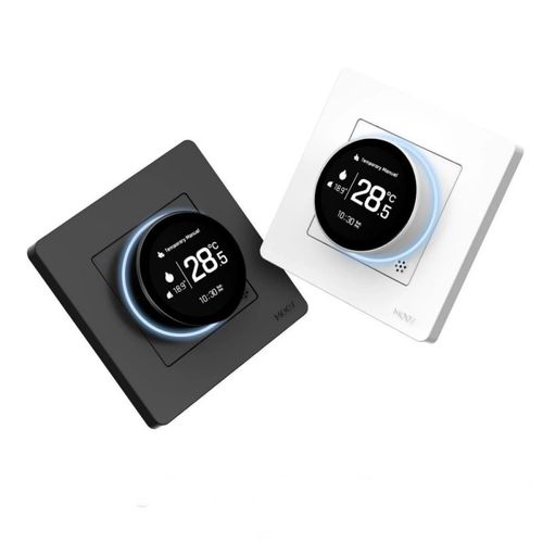Išmanus, sieninis termostatas grindų termo pavaroms su ratuku, baltas, ZigBee, TUYA ZHT-SR-GA-WH-MS 6974246478494