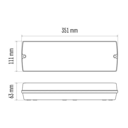 LED EMERGENCY BULKHEAD 230V 3W 150lm, 3h IP65, EMOS ZN1110 8592920090640