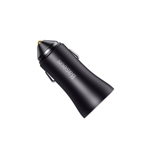 Automobilinis įkroviklis 60W 12-24V 2xUSB QC4+ SCP AFC, pilkas CGJM000013