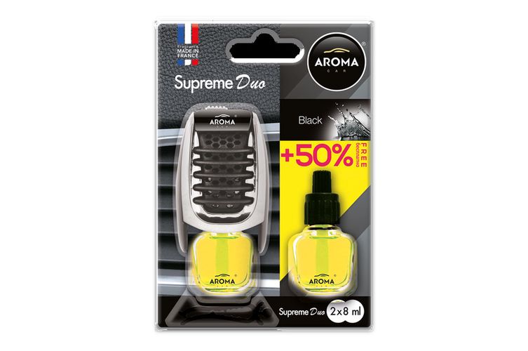 Car air freshener AROMA SUPREME DUO BLACK, Aroma Car 5907718922592
