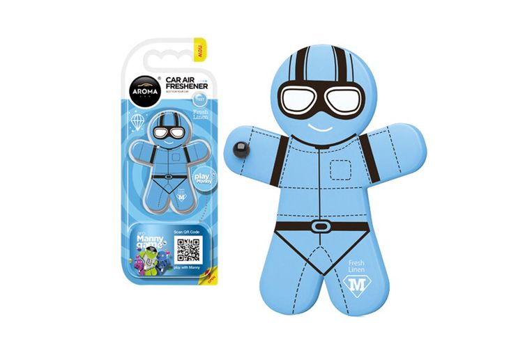 Car air freshener AROMA CAR MANNY - Fresh Linen, Aroma Car 5902846831389