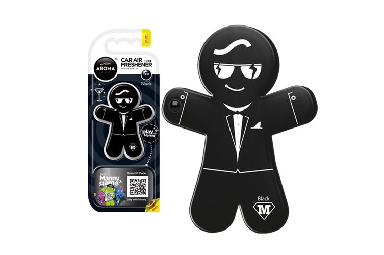Car air freshener AROMA CAR MANNY - Black, Aroma Car 5907718929935