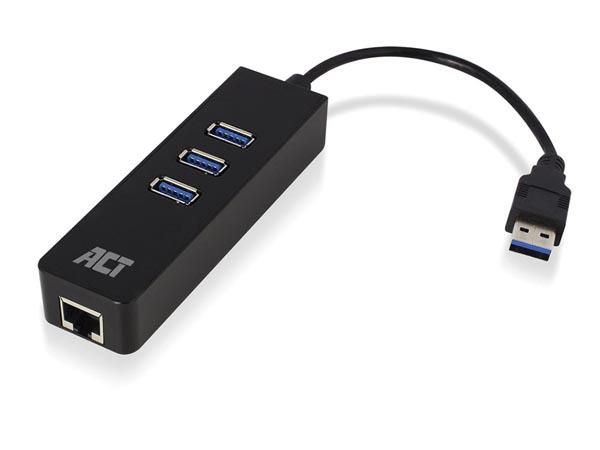 USB 3.2 Gen1 hub 3 port with Gigabit network port ACTAC6310 8716065491005; 8716065491005