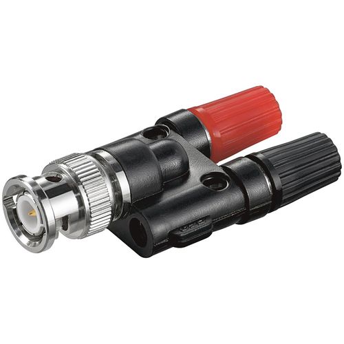 Perėjimas BNC kištukas - du bananiniai lizdai AD/BN-M-2BAN-F 4040849114014