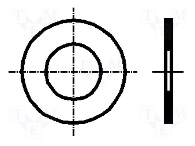 Washer; round; M6; D=12mm; h=0.3mm; steel; Plating: plain oiled BOSSARD B6X12X0.3/B1976