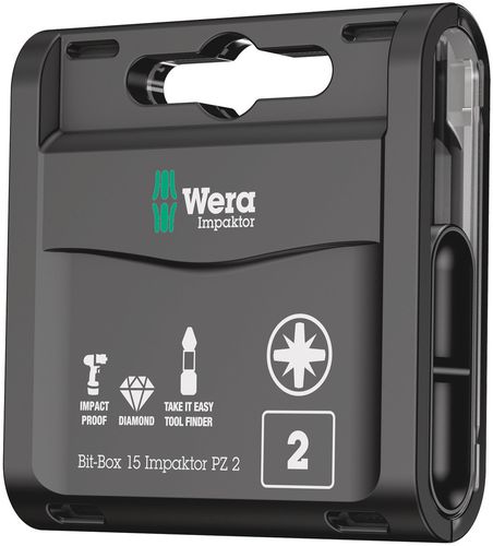 Bit-Box 15 Impaktor PZ, 15 x PZ 2x25, Wera 05057763001