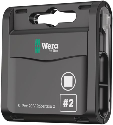 Bit-Box 20 V Robertson, 20 x # 2x25, Wera 05057790001