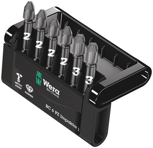 Bit-Check 6 PZ Impaktor 1, 4 x PZ 2x50; 2 x PZ 3x50, Wera 05057692001