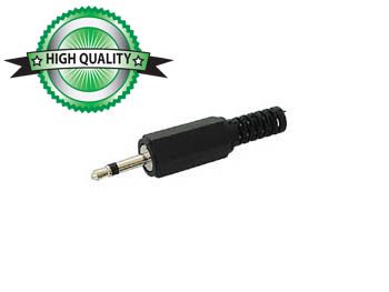 2.5mm JACK MALE CONNECTOR - PLASTIC BLACK MONO CA001 5410329277871; 5410329219208; 5410329277888