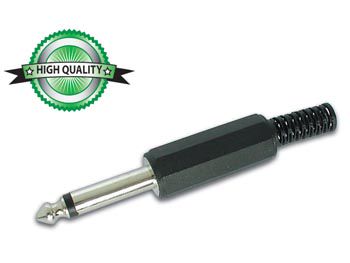 6.35mm MALE JACK CONNECTOR - PLASTIC BLACK MONO CA019H 5410329397838; 5410329397845; 5410329641573