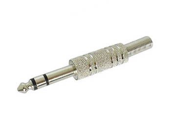 6.35mm MALE JACK CONNECTOR - NICKEL STEREO CA022 5410329287733; 5410329236663