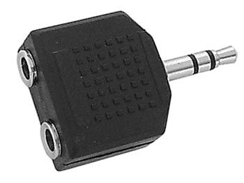 DUAL FEMALE 3.5mm STEREO JACK TO MALE 3.5mm STEREO JACK CAA19 5410329218553; 5410329486372; 5410329515041