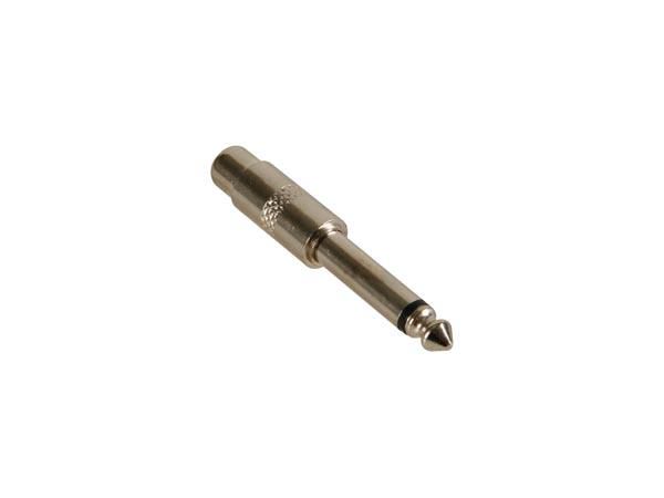 FEMALE RCA TO MALE 6.35mm MONO JACK - NICKEL CAA26NI 5410329460532; 5410329548520