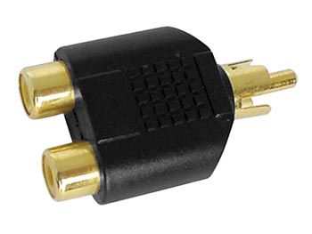 DUAL FEMALE RCA TO MALE RCA - GOLD CAA39 5410329278106; 5410329218584