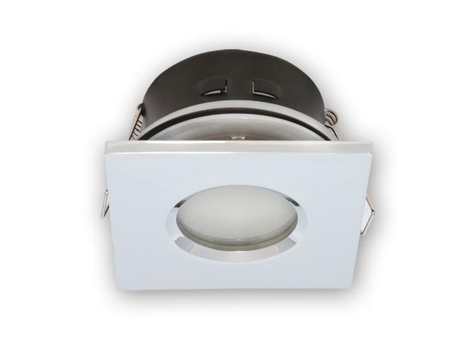 LED line® downlight waterproof square die cast aluminium chrome 245381 5901583245381