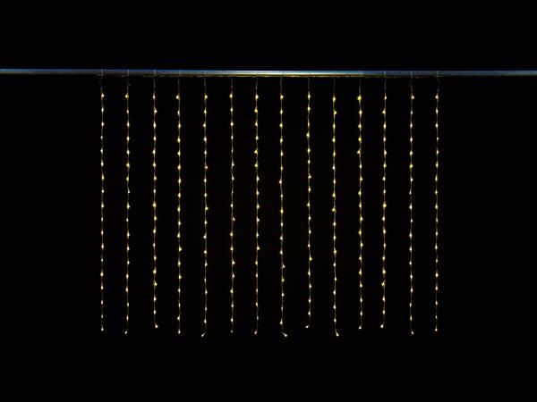 Digital LED curtain - 2 x 1.5 m - 252 warm white lamps - transparent wire - modulator - 24 V DGT-CS-LED-2X1.5-24V-UW 5420046512643; 5420046512643