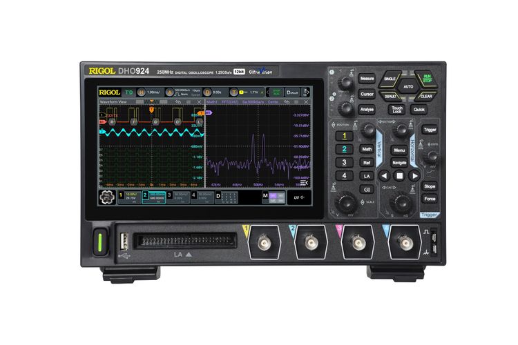 Osciloskopas DHO924 4 kanalų 250MHz, 1.25GSa/s RIGOL DHO924