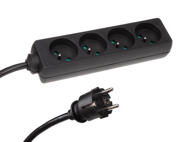4-WAY SOCKET-OUTLET WITH SHRINK TUBE - 3G2.5 - 1.5 m - FRENCH SOCKET EB4STB25HQ