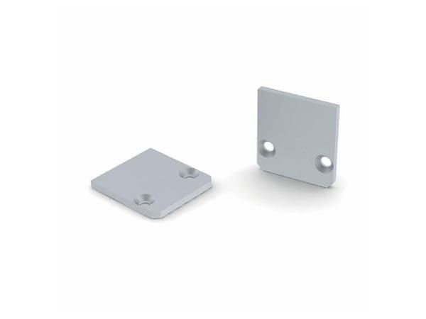 ANODIZED ALUMINIUM END CAP FOR SL15 FL PROFILE WITHOUT CABLE HOLE - SILVER EC-SL15-FL-H3 5410329724580; 5410329724580