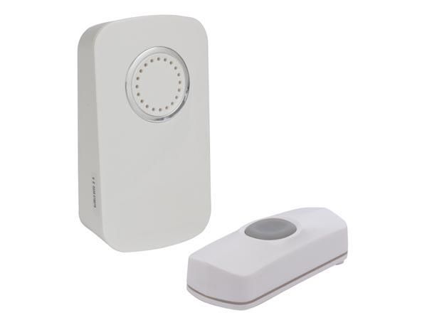 WIRELESS BATTERY OPERATED DOOR BELL KIT WITH 1 PUSH BUTTON EDM1 5410329669249; 5410329669256