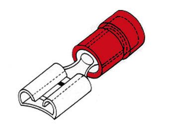 FEMALE CONNECTOR 6.4mm RED FRF6 5410329300999; 5410329483302; 5410329504496