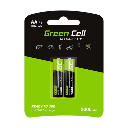 Green Cell Rechargeable Batteries 2x AA HR6 2000mAh GR06 5903317225867