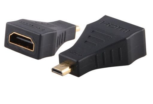Perėjimas HDMI lizdas - micro HDMI kištukas AD/HDMI-F:MicrHDMI-M 5902270715606