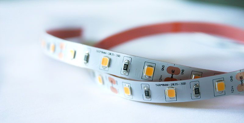 LED strip, 12V, 4.8W/m, non-waterproof, neutral white, 115lm/W, AKTO HM-2835-60-48NWm 4772081001356