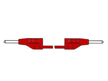 INJECTION-MOULDED MEASURING LEAD 2mm 50cm / RED (MVL 2/50) HM021050 4002044163860; 4002044163877
